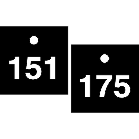 Accuform Numbered Safety Tags, RP-Plastic, 0.075 in H x 3-1/4 in W, 25 PK TDY247BK